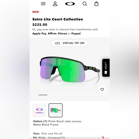 Oakley Sutro Lite Court Collection sunglasses - Picture 1 of 5